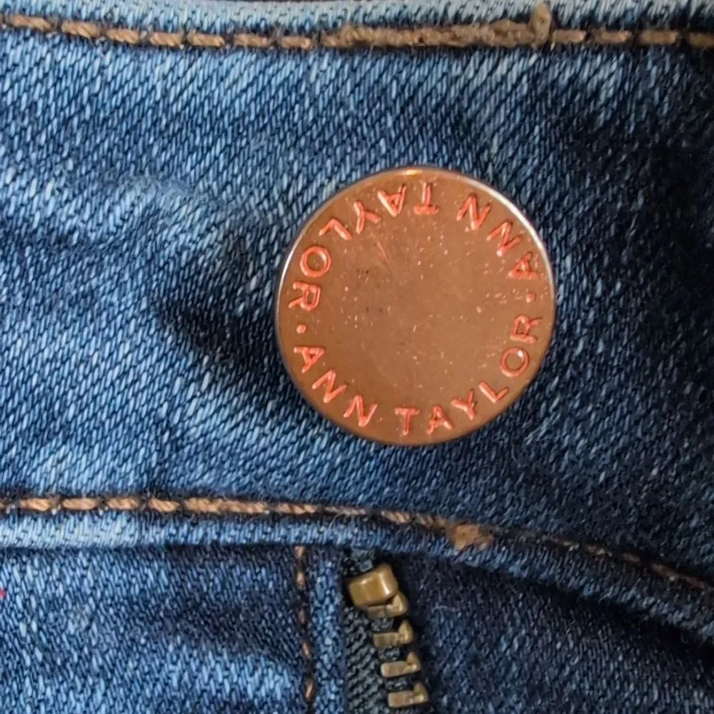 Classic Ann Taylor The Skinny Curvy Fit Blue Women's Jeans Size 12